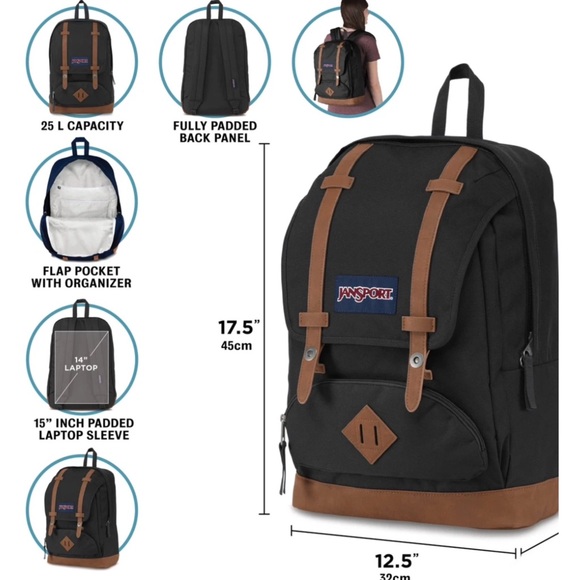 JanSport Classic Cream and Brown Backpack main image 4